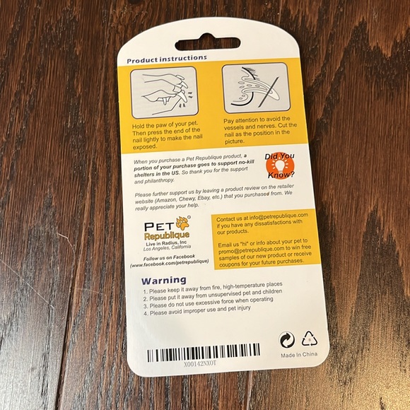Pet Republique pet nail clipper for small cat and other small breed pets NWT - Picture 2 of 3